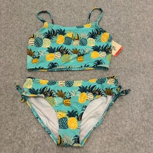 Salt Life Youth Girls Pineapple Print Bikini Set Aruba Blue Size 16 NWT Swim
